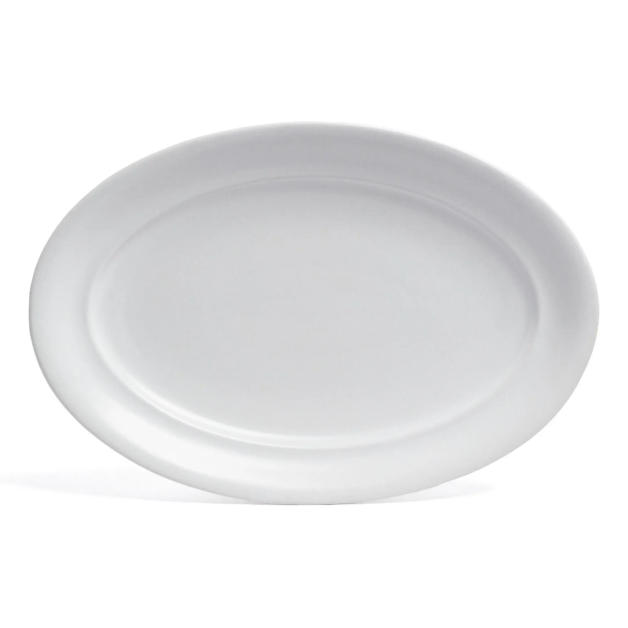 over&back Rimmed Semi-Matte Stoneware Oval Serving Platter
