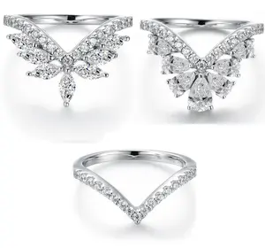 [TW] V-Shape  925 Sterling Silver Ring Band For Matching