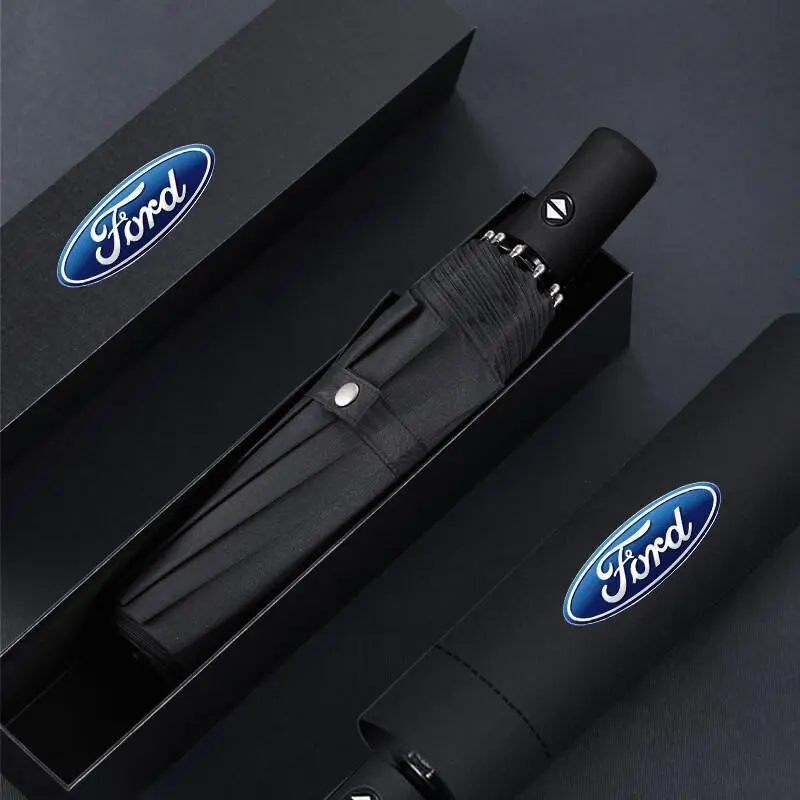 Car Travel Umbrella Folding Fully Automatic for Ford Ranger Fiesta Escape Ecosport Focus F-150 Mustang Mondeo Road Driver Fusion