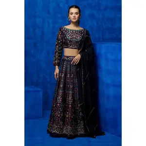 Purple floral lehenga set