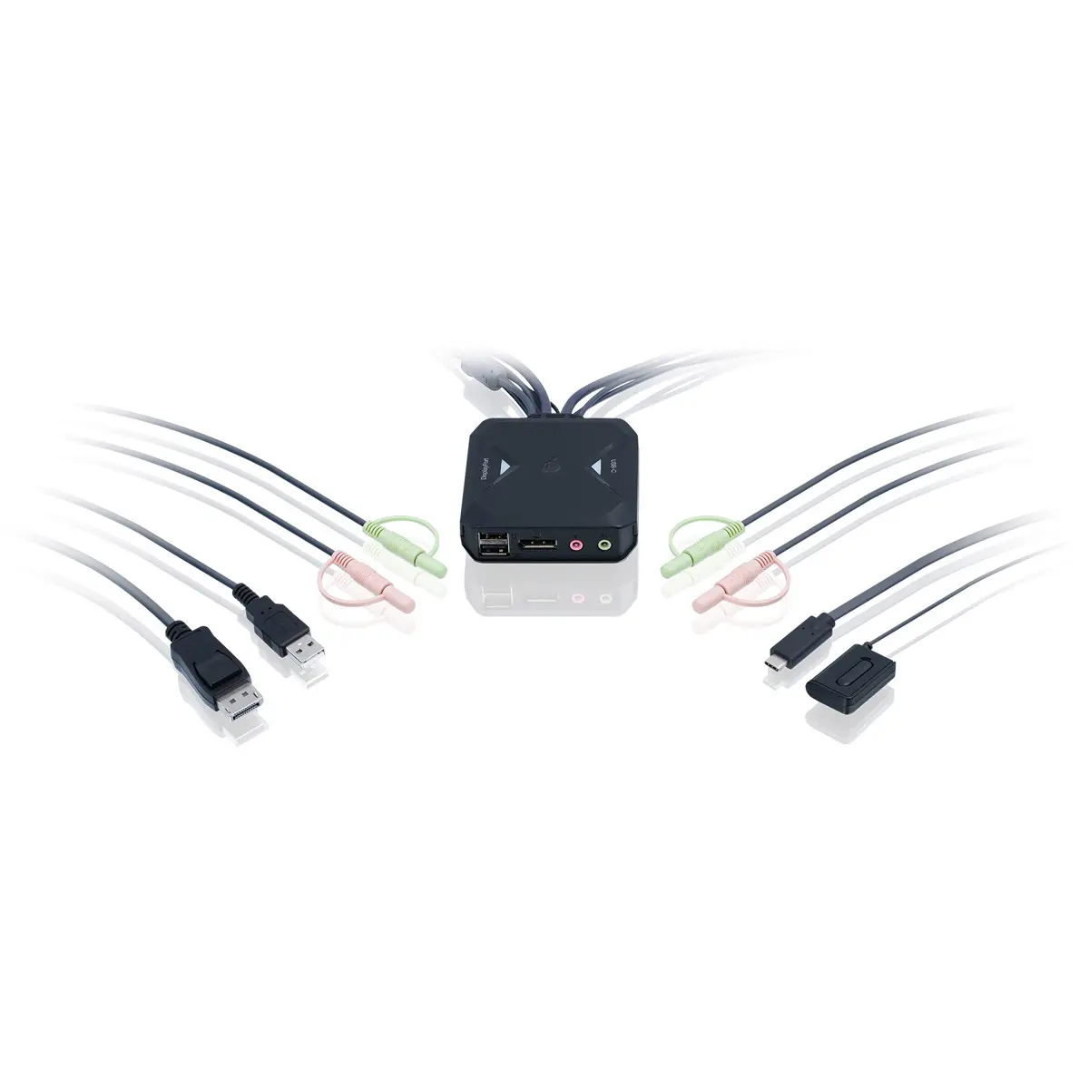 IOGEAR 2-Port 4K KVM Switch with DisplayPort, USB-C and Audio Connections, Multi-Port