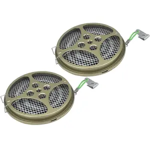 Portable Mosquito Coil Holder [2 PCS], Mosquito Coil Holder with Cover for Outdoor Use, Deck, Patio, Pool Side, Camping, Hiking, Fishing