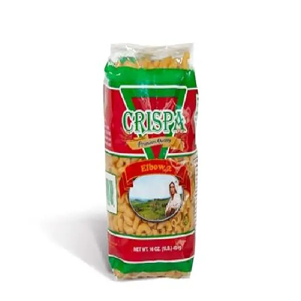 CRISPA Elbow Macaroni Pasta | Classic Elbows, Premium Durum Wheat Pasta | Authentic Italian Style Macaroni | 16 oz (1 lb) Family Size Pack