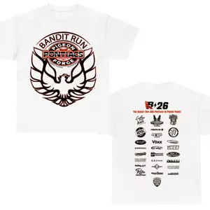 Bandit Run BR26 Pontiacs in Pigeon Forge T-Shirt – Pontiac Firebird Logo Graphic Tee, Smokey and the Bandit Style Muscle Car Event Shirt, Classic American Car Enthusiast Apparel
