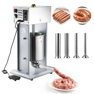 SummerWinsVEVOR Electric Sausage Stuffer, 22 LBS/ 10 L Vertical Meat Filler with Stepless Speed Adjustment, Stainless Steel Sausage Stuffing Machine, Foot Pedal 4 Filling Tubes, for Commercial and Home Use, 22Lbdealsforyoudays
