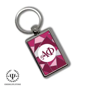 Alpha Phi Keychain Rectangular
