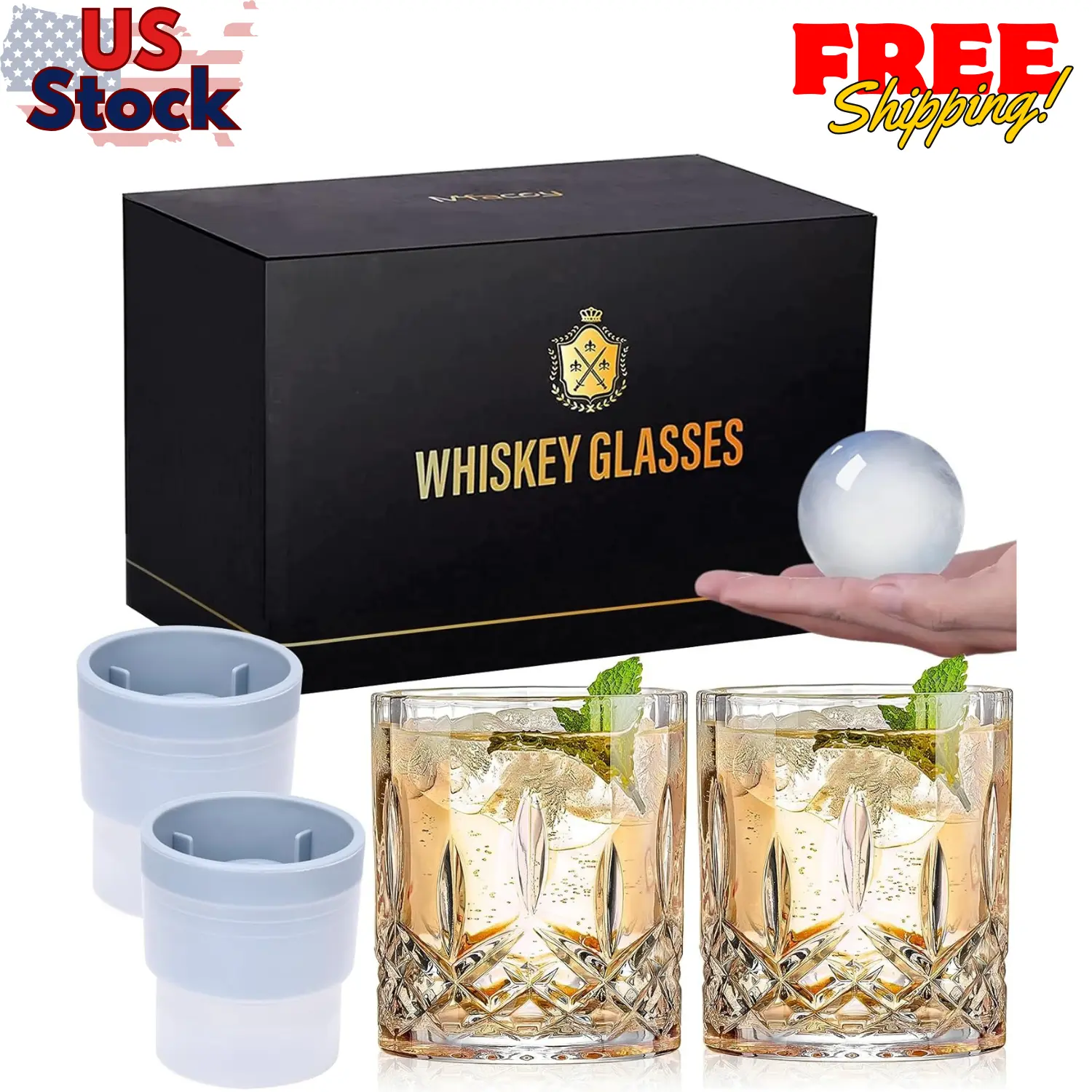 Old Fashioned Whiskey Glasses, Set of 4 Old Fashioned Whiskey Glasses, Set of 4