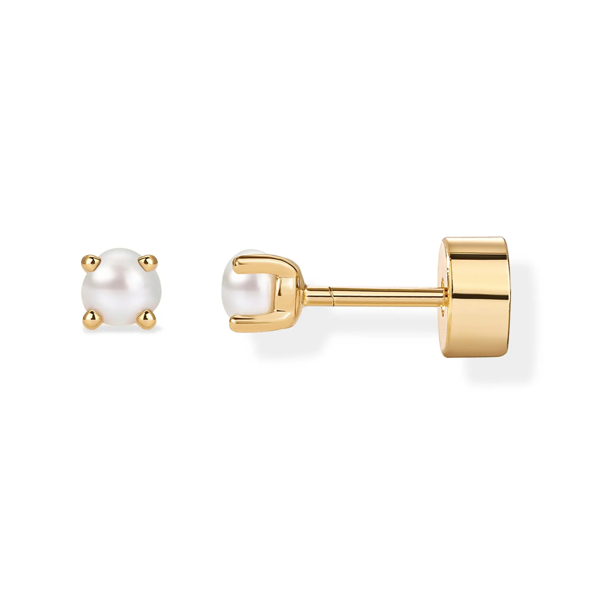 Pearl Stud - Yellow Gold