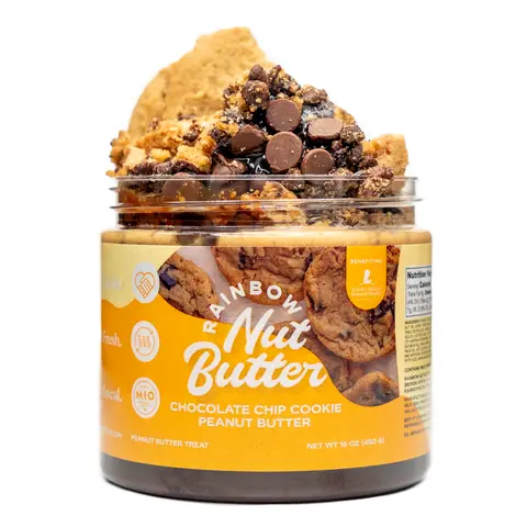 CHOCOLATE CHIP COOKIE Peanut Butter Nut Butter Snack Treat Dessert Chocolate Milk Chocolate Chips Chocolate Sauce