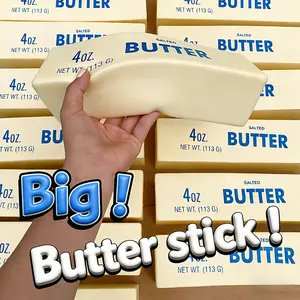 Giant Butter Stick Squeeze Toy | Ultra-Soft Slow-Rebound Stress Relief Fidget | Fun Party Favors & Unique Christmas/Birthday Gifts for Teens