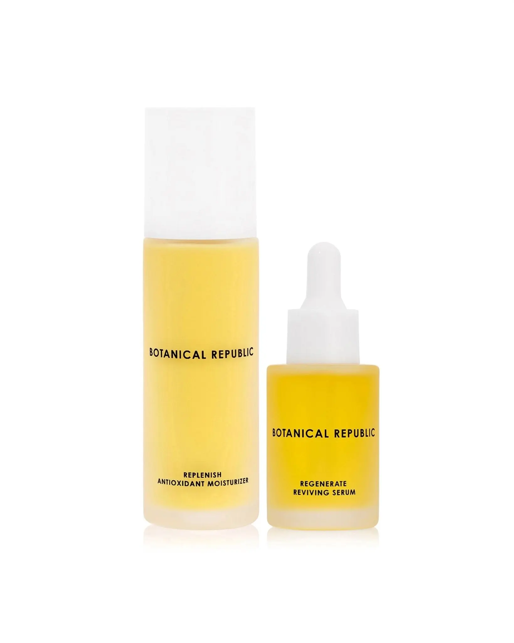 Hydration Essentials Kit for Dry Aging Skin with Plant-based Ingredients Replenish Antioxidant Moisturizer & Regenerate Reviving Serum
