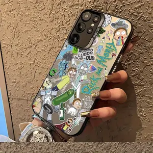 WB Rick and Morty Classic Cartoon Mad Scientist Phone Case Suitable for Samsung Galaxy S25, S24, S23, S22,  FE Ultra Plus 4G/5G Anti-Drop Matte Back Cover