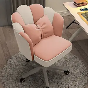 Office Chair Cute Petal Desk Chair, Modern Fabric Home Butterfly Chairs Height Adjustable Chair Makeup Chairs Computer Chairs