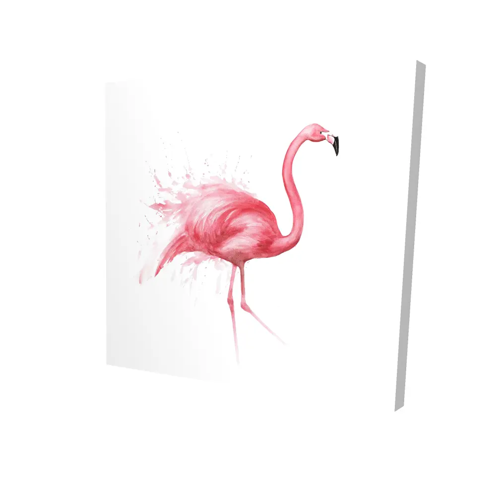 Begin Home Decor 2080-2424-AN309 24 x 24 in. Pink Flamingo Watercolor Canvas - Home Decor Wall Art