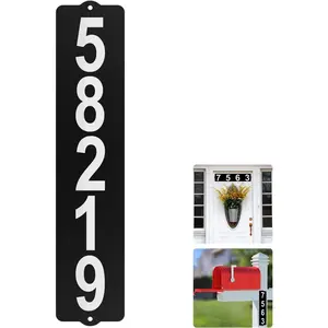 Metal Mailbox Numbers, Address Plaque, , Horizontal & Vertical Mounted Address Sign for House  Office Street Yard Mailbox