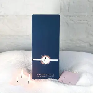 Pearled Candle 18 Oz - Unscented Non  Luxury Long Lasting  Candles - Lasts up to 120 Hours - Refillable Candle Sand with 30 Wicks for Candle Making - Pure & Unscented