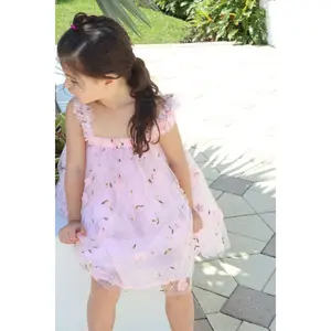 13 - Pink Tulle Dress with Flowers