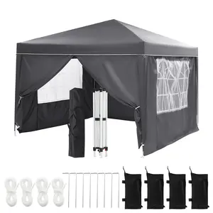 Heavy Duty Pop Up Canopy Tent - 10x20 FT Commercial Outdoor Shelter - 6 Removable Sidewalls Waterproof Windproof Adjustable Height Carry Bag - All-Season Event Gazebo