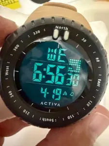 Activa Odyssey X Invicta Men's 53mm Digital Watch Black Case Tan Band ACW1237-003
