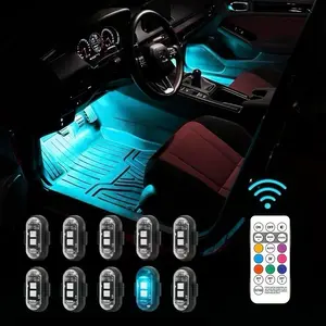Wireless RGB LED Flashlight, Remote Switching, 10 Modes, Rechargeable, Waterproof & Shockproof, for Cars, Drones, Trucks, Motorcycles, Bikes, Night Safety Emergency Warning Light