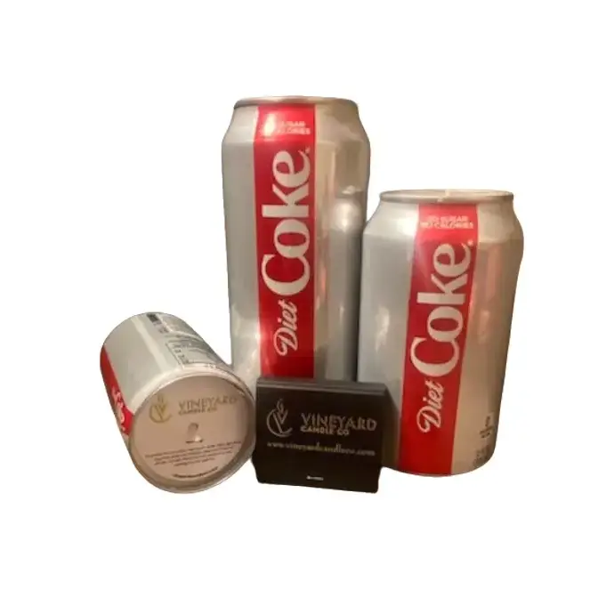 Vineyard Candle Co - Diet Coke Scented Soy Wax Candle - 7.5oz, 12oz, 16oz Gift Decoration Decor Decor Gift - Hand, Glass Ornaments Freshener candle