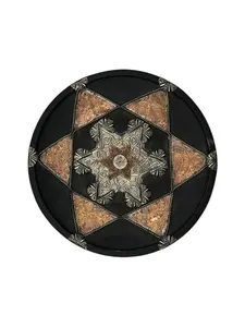 Fez Sdissa Copper Plate | Handcrafted Fez Clay Pottery – Natural Pigments & Traditional Moroccan Craftsmanship