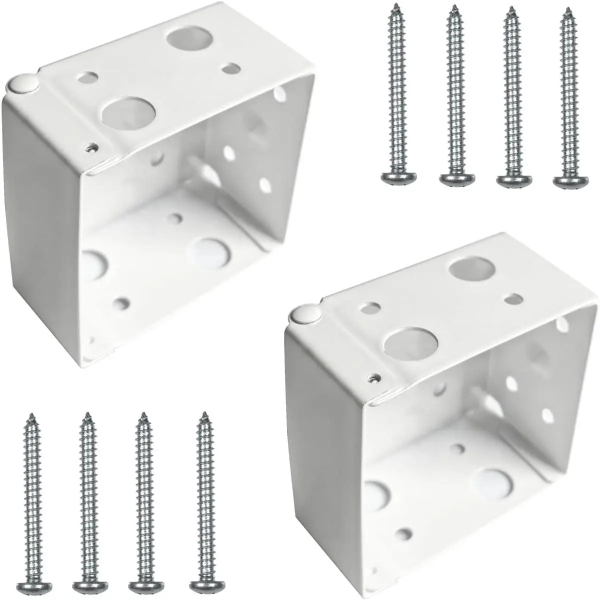2 count Blinds Brackets for 2inch High Profile Window Blinds Headrail Box Mounting Holder - White Color