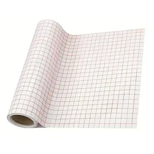 Yitap Transparent Vinyl Transfer Tape with Alignment Grid, Self-Adhesive Film for Silhouette Cameo/cricut Stickers (1 Roll)