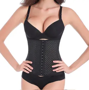 Hot Waist Trainer Corset - Black Shapewear for Women, Thin Fabric, Adjustable Straps, Ideal for Summer Wear