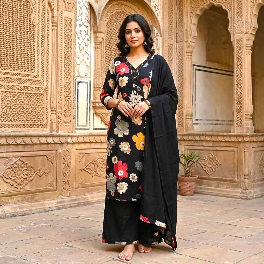 Mughal Floral Motif Kurta set