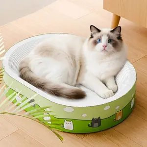Deepened circular scratching board, wear-resistant and durable, all-in-one cat claw toy, suitable for all seasons, universal cat toy and claw sharpening accessory