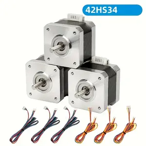 New 6pcs Nema 17 34mm Stepper Motor Single Axis 42hs34 For 3d Printer Printing 1 2a D Shaped Shaft - Business  Industry & Science 3D printing equipment