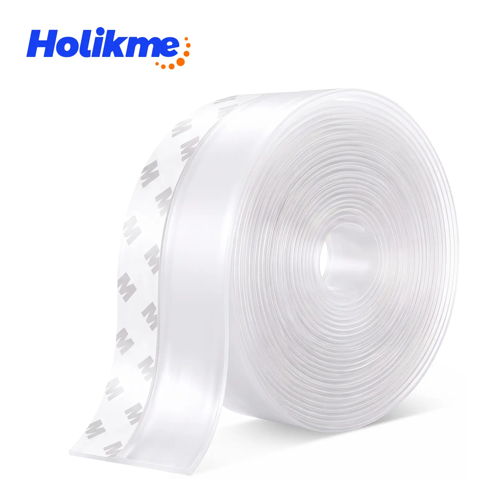 Holikme 30FT Transparent 2-Roll Strong Adhesive Door Seal Tape, Sealing Strip Tape for Windows/Doors, Air Leak & Dust Blocker