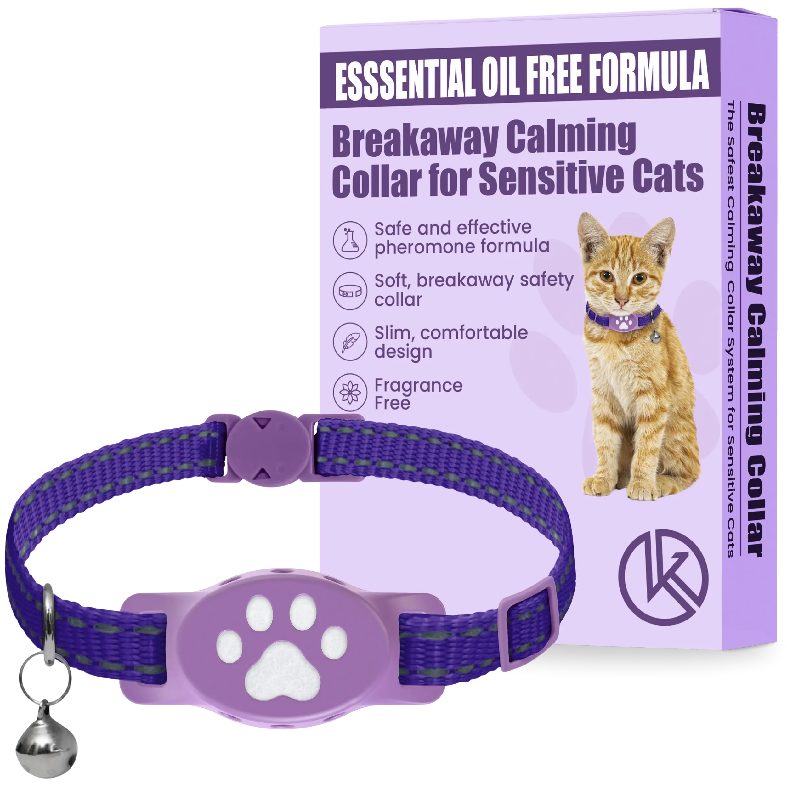 Breakaway Calming Collar for Sensitive Cats - Unscented Formula