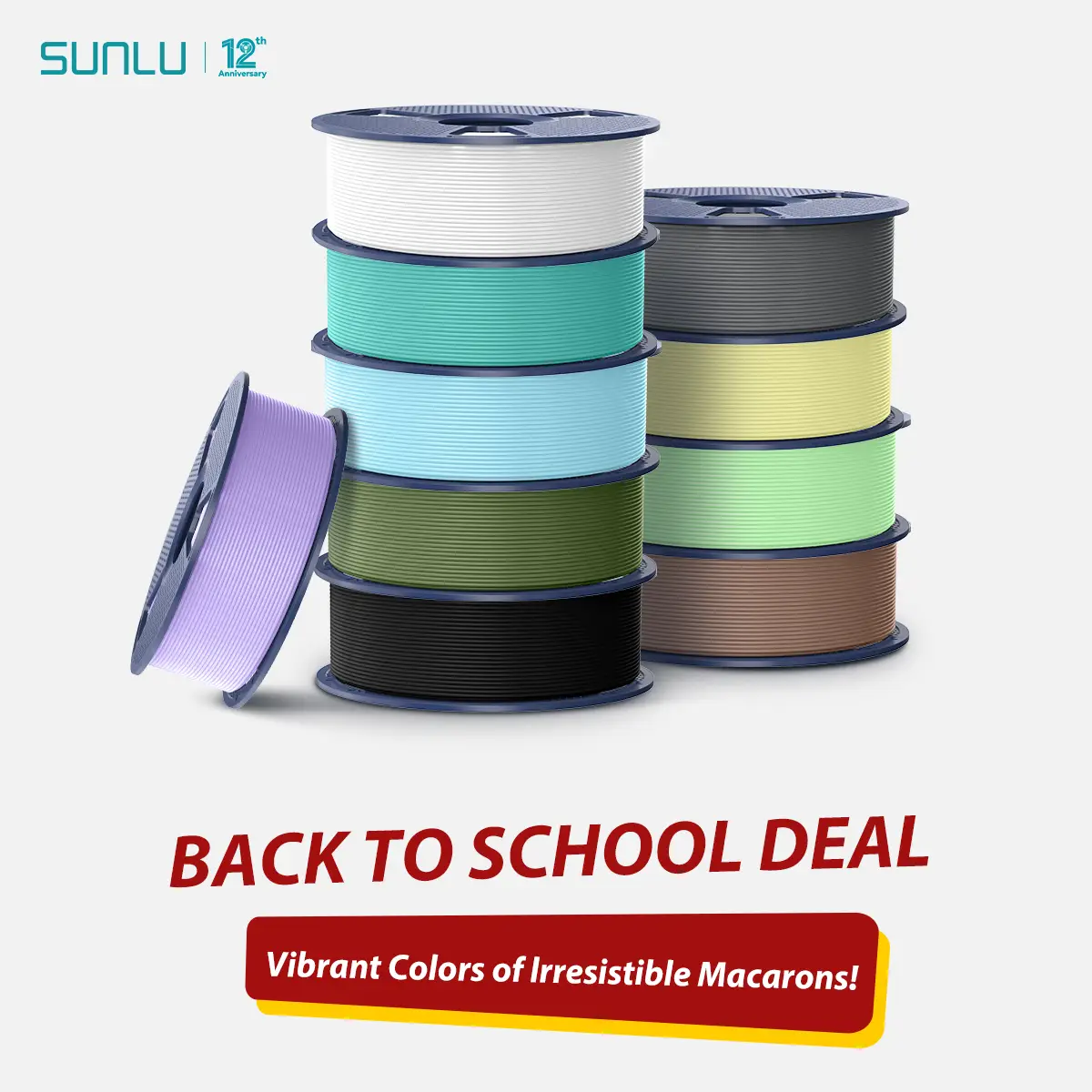 PLA Meta Macaron Colors 3D Printer Filament PLA Meta Filament, 1KG PLA 3D Printer Filament 1.75mm, Tougher Neatly Wound 3D Filament, Dimensional Accur