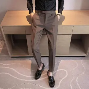 Men's Formal Suit Pants, Business Office Trousers, Tailored Slim Fit, Professional Work Wear Essential sporty men outfit clothes