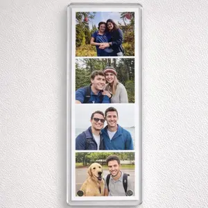 2x6 Inch Clear Acrylic Magnetic Photo Frame - Easy to Change Photos, Round Edge Safe for Desktop & Car