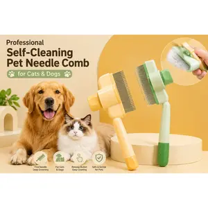 Professional Pet Flea & Grooming Comb with Release Button