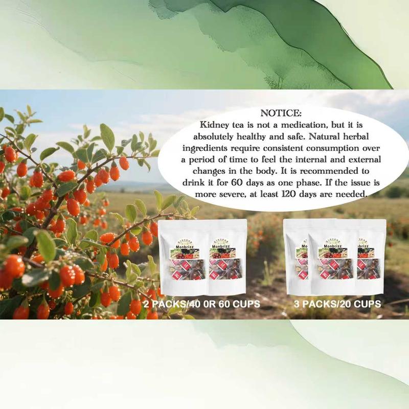 [Upgraded Formula]MONBRIZZ Five Treasure Ginseng Kidney Tea Organic Gift for Mom & Men 7 Precious Ingredients Formula Natural Herbal Beverage Good for Kidney