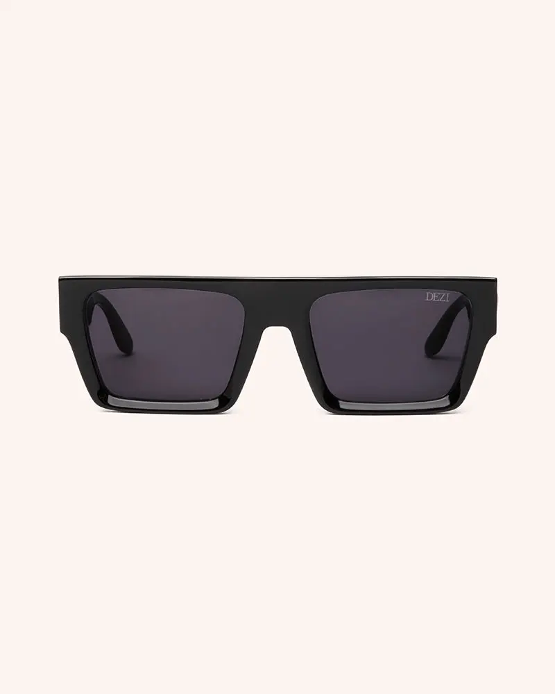 DEZI SLICK - Flat Top Anti-UV Bold Classic Modern Square Framed Sunglasses, Stylish Shades for Everyday Wear, Anti Uv Glasses, Bold Square Shades, Classic Square Sunglasses