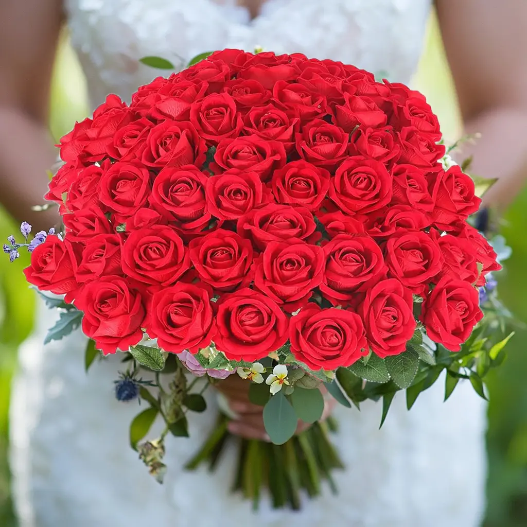 50PCS Lifelike Long-Stem Silk Artificial Roses In Different Colors,Decoration Bouquet ,Decorative Artificial Flowers, Everlasting Rose Flower, Home Wedding Ornaments
