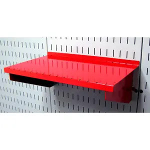 9in Deep Slotted Metal Pegboard Shelf Assembly - ASM-SH-1609