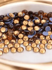 2880pcs Hot Press Rhinestones, Flat Back Crystal DIY Drills, Ideal for Beginners, All Seasons Casual Style, Perfect for Nail Art Lovers