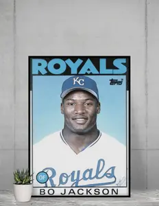 Topps Bo Jackson 1986 Rookie Card 12x17 Poster Royals