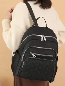 Oxford Cloth Backpack Nylon Travel Bag for Women, Casual Fashion Canvas Student Bookbag, Mom Bag for Daily Use