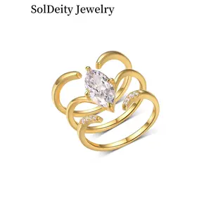 Marquise Cut Ring Set 1/2/3CT Wedding & Engagement Jewelry Non-Tarnish Hypoallergenic Twisted Band for Women US Sizes 4-11