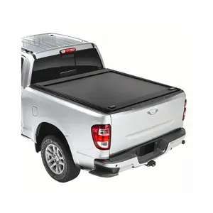 VEVOR Retractable Tonneau Cover, 5.7 ft Hard Retractable Tonneau Cover with Built-in Drainage Pipe for 2009-2024 Dodge Ram 1500 Crew Cab, Customized Hard Tonneau Cover with Double-Lock T-Slot