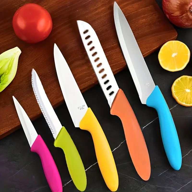 5pcs Paring Knives, Kitchen Tools, Kitchen Knife Set, Ultra Sharp Vegetable And Fruit Knife, German Steel Small Kitchen Knife with PP Plastic Ergonomic Handle