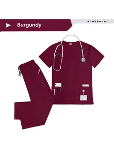 Unisex Beauty Salon Skin Care Scrub Set Comfortable Short Sleeved Top and Pants Pet Hospital Care Workwear Uniforms