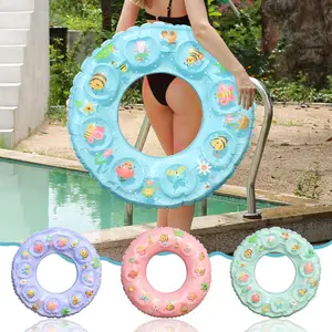 1pc Inflatable Swimming Ring, Anti-Drowning Arm Float, Indoor Pool Swim Buoyancy Aid, Dual Layer Crystal Color Random